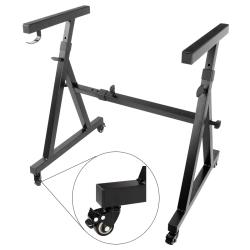 DURAMEX Heavy Duty Z-Style Keyboard Stand \w 360° Swivel Wheels 2 \w Lock 23.6-35.4" / 60-90Cm Adjustable Height And 23.2-40.6" / 59-103Cm