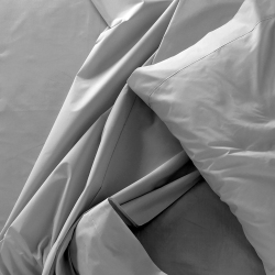 COTTON HOUSE - Bamboo Sheet Set, Hypoallergenic, Twin Size, Pale In Grey