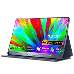 UPERFECT Portable Monitor 17.3 Inch 4K Uhd 100% Adobe Display, Vesa Mountable