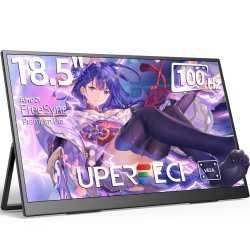 UPERFECT Portable Monitor 18.5 Inch 100Hz 100% Srgb 1080P Fhd Ips Large for Laptop USB-C HDMI HDr Travel Monitor for Mac PC Ps4/5 Xbox Switch