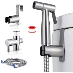 KUNOVA (Tm) Handheld Bidet Sprayer for Toilet-Adjustable Water Pressure Control With Bidet Hose