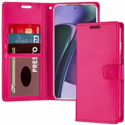 XCRS Folio Magnetic Wallet Cover, Pu Leather Pouch With Card Slot And Stand Case for Motorola Moto G Stylus 5G (6.6 Inches) (2023)