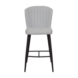 CORLIVING Jasper Channel Tufted Barstool