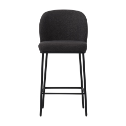 CORLIVING Luxury Boucle Bar Stools, Set Of 2