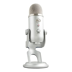 LOGITECH FOR CREATOR Yeti USB Microphone for PC, Podcast, Gaming, Streaming, Studio, Computer Mic Silver In Blue