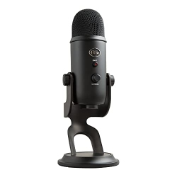 LOGITECH FOR CREATOR Yeti USB Microphone for PC, Podcast, Gaming, Streaming, Studio, Computer Mic Blackout In Blue