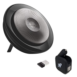 GLOBAL TECK WORLDWID Jabra Speak 710 Bluetooth Speakerphone Jabra USB Dongle, Gtw Ac Wall Charger PC, Mac, Tablet, Smartphone, Compatible \w Voice