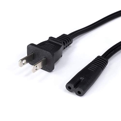 THE CIMPLE CO Figure 8 Power Cord (2 Prong) \w Copper Wire Core Non Polarized for Satellite, Catv, Game Systems, And More Nema 1-15P to C7 C8 / Iec