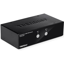 TRENDNET 2-Port Displayport Kvm Switch, Displayport 1.2 Kvm, Connect And Control Two Computers, Supports 4K Uhd Resolution, 3840 X 2160 At 60Hz