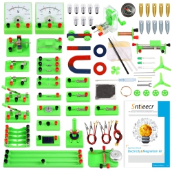 SNTIEECR Stem Physics Electric Circuit Learning Starter Kit, Science Lab Basic Electricity Magnetism Experiment Educatio