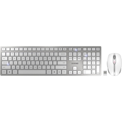CHERRY Dw 9100 Slim Wireless Keyboard And Mouse Set Combo Rechargeable \w Sx Scissor Mechanism, Silent Keystroke Quiet Typing \w Thin Design for Work