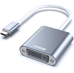 BENFEI USB-C to Dvi Adapter, Thunderbolt 3/4 Compatible for Iphone 15, Macbook, Ipad Pro In Grey