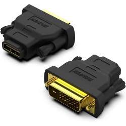 BENFEI Dvi to HDMI Adapter, Bidirectional, 2 Pack, Gold-Plated, Dvi-D to HDMI