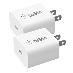 BELKIN USB-C Wall Charger 20W Pd Fast Charging USB-C Adapter, Ultra Compact Type C Port Mini Charging Block for Iphone 13, 13 Pro, 12, 12 Pro, 12 Pro