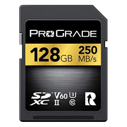 PROGRADE DIGITAL Sd Uhs-Ii 128GB Card V60 -Up to 130Mb/s Write Speed And 250 Mb/s Read Speed | for Professional Vloggers, Filmmakers, Photographers &