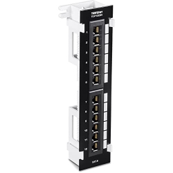 TRENDNET 12-Port Cat6 Unshielded Patch Panel, Tc-P12C6V, Wall Mount, Included 89D Bracket, Vertical Or Horizontal Installation, Compatible W/ Cat5E &