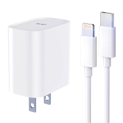 TT&C Apple Mfi Fast Charger USB C 20W Wall Adapter + 6.6Ft Type C to Lightning Cable for Iphone 14/13/12/11