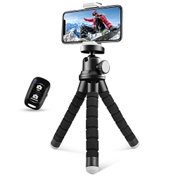 SENSYNE Phone Tripod, Flexible Cell Phone Tripod \w Phone Holder And Wireless Remote, Mini Travel Tripod Stand, Compatible \w All Cell Phones, Cameras