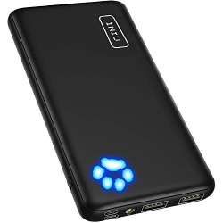 INIU Power Bank, USB C Slimmest Triple 3A High-Speed 10000Mah Phone Portable Charger, Flashlight External Battery Pack Compatible \w Iphones