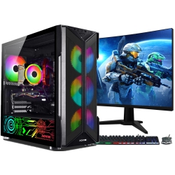 AQVIN Gaming PC -Aq20 Desktop Computer Tower - New 24 Inch Curved Gaming Monitor (Intel Core I7 Processor/ 32GB Ddr4 Ram/ 2Tb SSD/ Geforce Rtx 5060