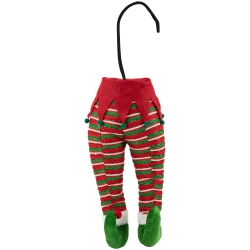 NORTHLIGHT 19" And Green Striped Elf Legs Christmas Decoration In Red