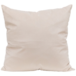NORTHLIGHT 18" Cream Corduroy Square Textured Throw Pillow