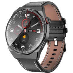 TUTT Classic Smartwatch for Men | Titanium Alloy | Nfc Function Health & Fitness Tracker Ip68 Waterproof Rubber & Leather Straps (2)