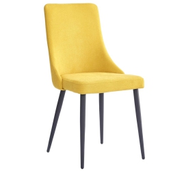 COSMIC HOMES Dining Chair Modern Mid Century Side Chairs for Dining Room, Kitchen, Living Room, Side Chair, Set Of 2 In Mustard And In Black