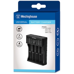 WESTINGHOUSE 4 Bay Universal Nimh, Li-Ion, Lifep04 Smart Charger