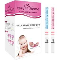 EASY@HOME Easyhome 25 Ovulation & 10 Pregnancy Test Strips Kit: Accurate Ovulation Predictor Kits - Powered By Premom Ovulation Fertility Tracker App | 25Lh