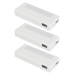 BAZZ 3 Pack Magnetic Contact Sensor Rechargeable Accent Light 3000K Soft 0.6W 40Lumens, U22111X3W In White