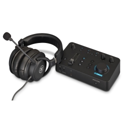 YAMAHA Zg01 Pack: All-In-One Streaming/gaming Mixer Plus Headset \w Condenser Microphone - USB & HDMI Connectivity - Built-In Voice Settings & Audio