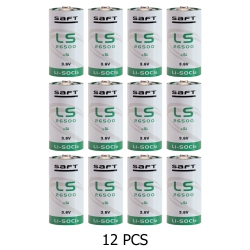 SAFT Ls26500 3.6 Volt C 7700 Mah Lithium Batteries (Box Of 12)