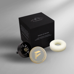 FRESHENOPT Car Aroma Diffuser Vent Clip, Scented Air Diffuser, Car Decoration (Greyish X Gold) In Blue