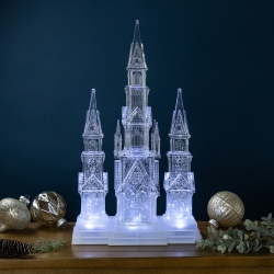 NORTHLIGHT Led Lighted Winter Church Acrylic Christmas Decoration - 17.5