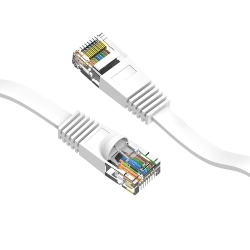 Câble réseau local Gigabit Ethernet plat Cat6 de 45 pi (13,7 m) de  45 pi (13,7 M); Cordon de raccordement haute vitesse de RJ45 pi