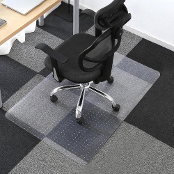 MOUSTACHE 36X48Inch Office Chair Mat With Spikes And Anti-Slip, Pvc Translucent Chair Mat Carpet Floor Protector, Rectangle