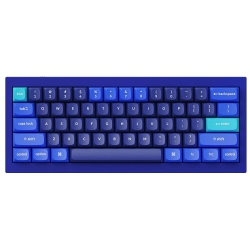 KEYCHRON Q4 RGB Hotswap Mechanical Gaming Keyboard – Mini Layout, Gateron Pro Brown Switches – Compatible With Windows & Macos (Q4-O3) In Blue