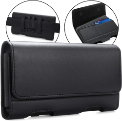 GENERIC Iphone 14 Pro Max 13 Pro Max 11 Pro Max Holster Case, Iphone Xs Max Leather Belt Clip Pouch Holster Case