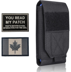 GENERIC Tactical Molle Cellphone Pouch Case, Heavy Duty Waterproof Phone Holster Bag for Iphone 11 12 13 Pro Max In Black