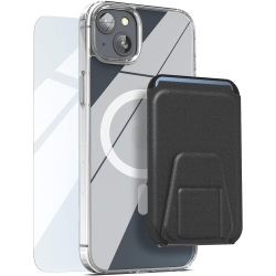 GENERIC Wallet Case Set Designed for Iphone 14 Plus Case With Magnetic Kickstand Card Holder (Screen Protector