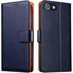 GENERIC Iphone Se 2022 Case Iphone Se 2020 Case Iphone 8 Case Iphone 7 Case Genuine Leather Flip Anti-Theft Rfid