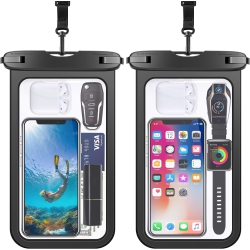 GENERIC Large Universal Waterproof Case, 2 Pack Waterproof Phone Pouch Dry Bags Compatible With Iphone 14 Pro