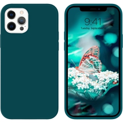 GENERIC Case for Iphone 12 Pro Max 6.7" 5G Liquid Silicone Soft Gel Rubber Slim Thin Microfiber Lining Cushion Texture