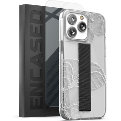 GENERIC Hand Strap Case Designed for Iphone 14 Pro Max Case With Finger Loop Grip And Screen Protector (White Lace