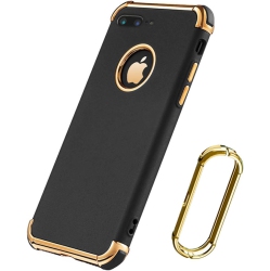 GENERIC Iphone 8 Plus Case, Iphone 7 Plus Case, Luxury 3 In 1 Electroplated Ultra Thin Slim Fit Soft Cover Case