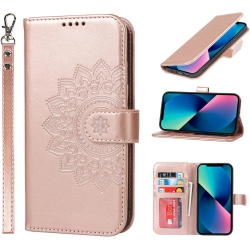 GENERIC Iphone 13 Mini Wallet Case, Premium Leather Card Holder Card Slot Magnetic Closure Flip Kickstand Women Wallet