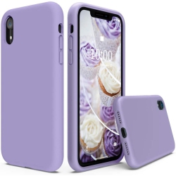 GENERIC Iphone Xr Silicone Case, Liquid Silicone Gel Rubber Anti-Scratch 6.1 Inch Phone Case for Iphone Xr (Light Purple)