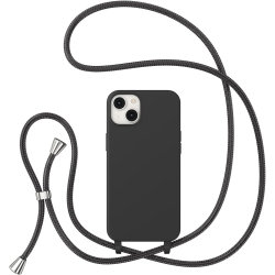 GENERIC Crossbody Case for Iphone 14, Iphone 14 With Lanyard Strap Protective Case Adjustable Neck Rope Liquid Silicone