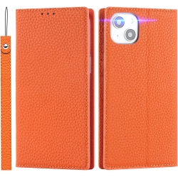 GENERIC Etui Iphone 14 Plus Case Wallet Genuine Leather, Iphone 14 Plus Phone Case With Card Holder for Women, Etui